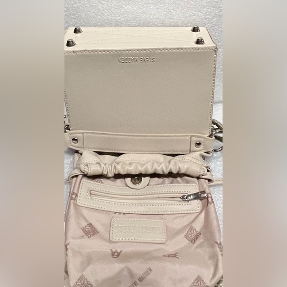 NWOT Steve Madden Kayla box bag with drawstring pouch. Bone color. - Picture 13 of 15
